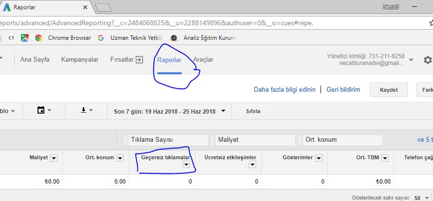 Google Adwords Geçersiz Tıklamalar